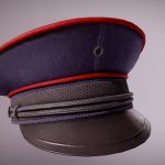 hat military hat 01 pbr game ready 3d model