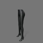 High Heel Skinny Leather Pants