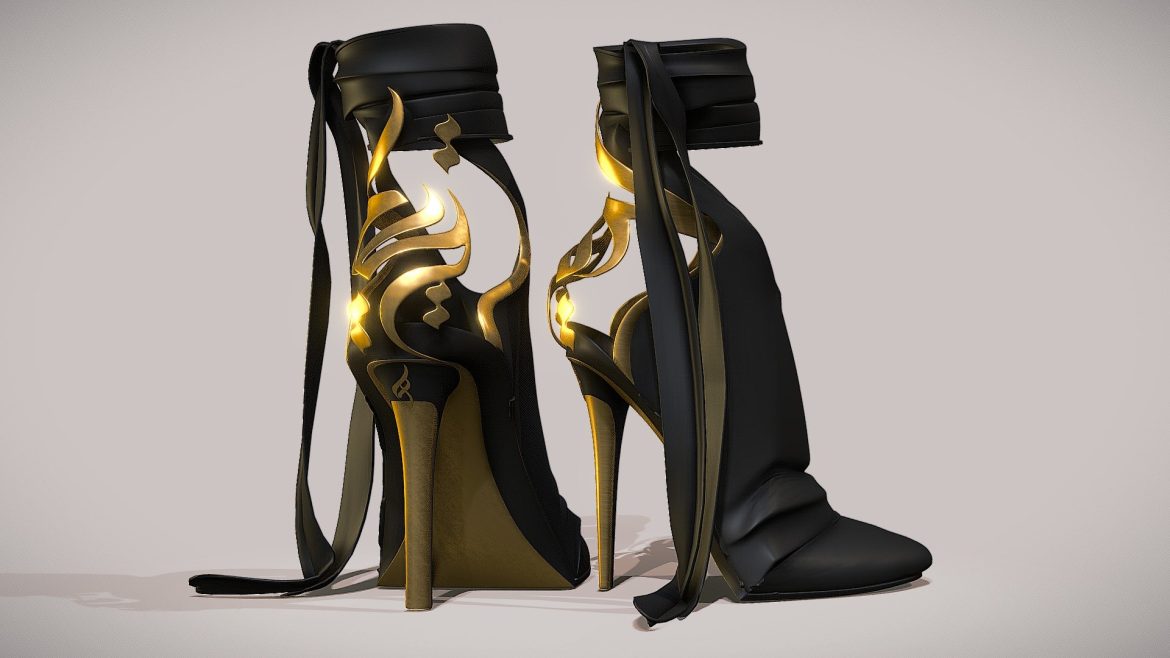 high heels footwear shoes design woman 3d model