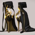 high heels footwear shoes design woman 3d model