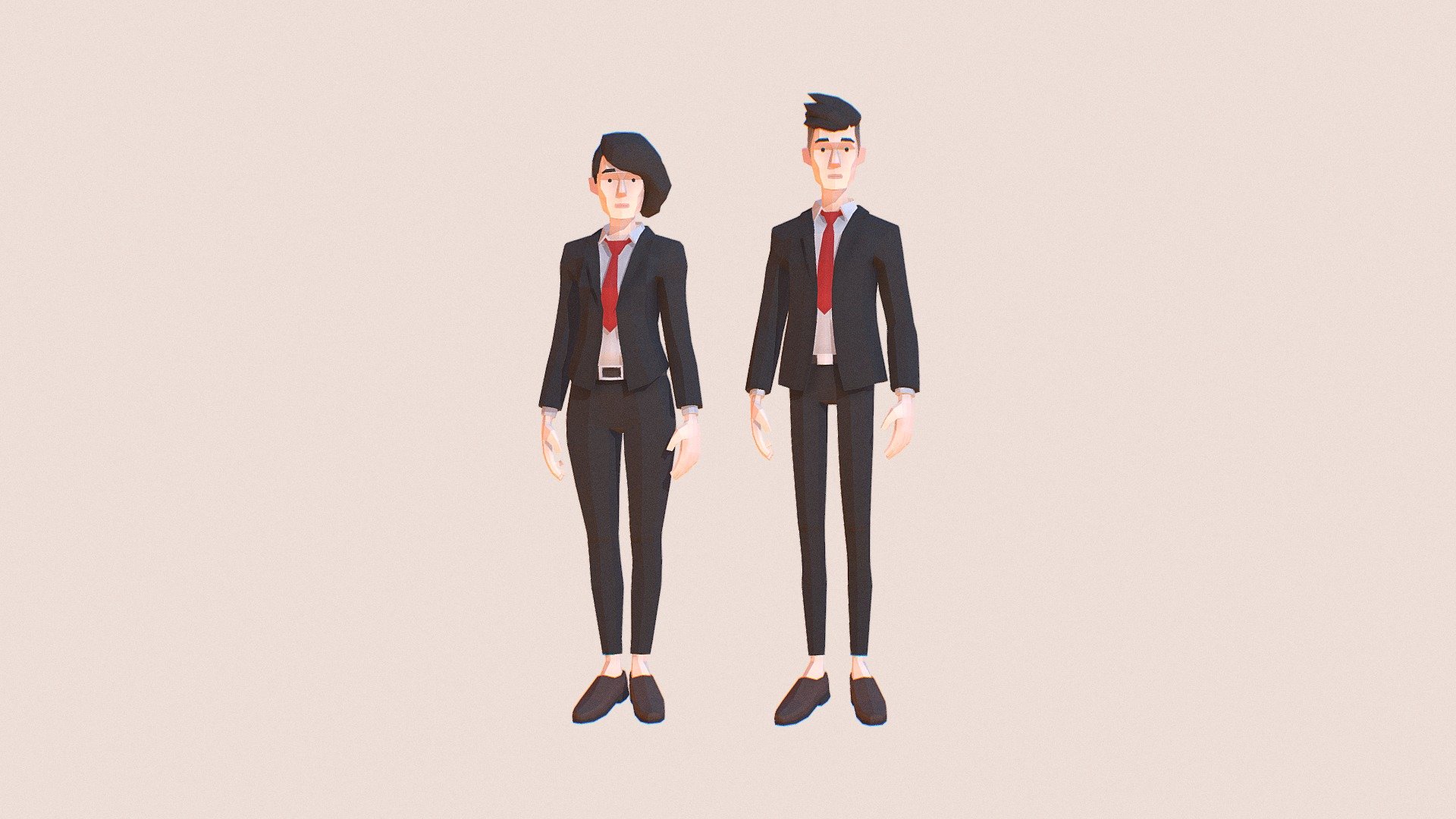 Hitmen | Lowpoly Characters