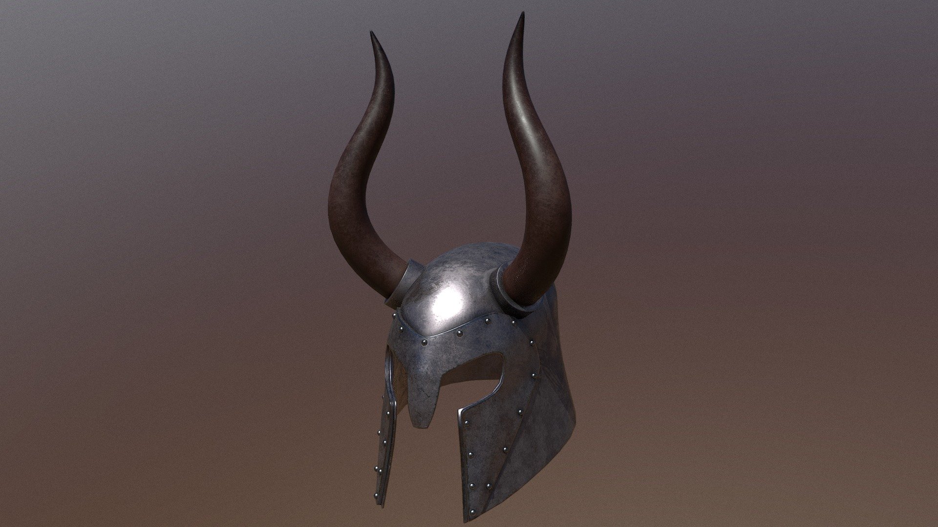 Horned Medieval Helmet