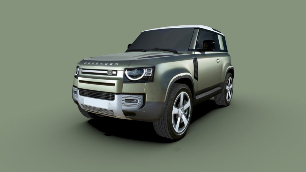 land rover defender 90 2020 3d model