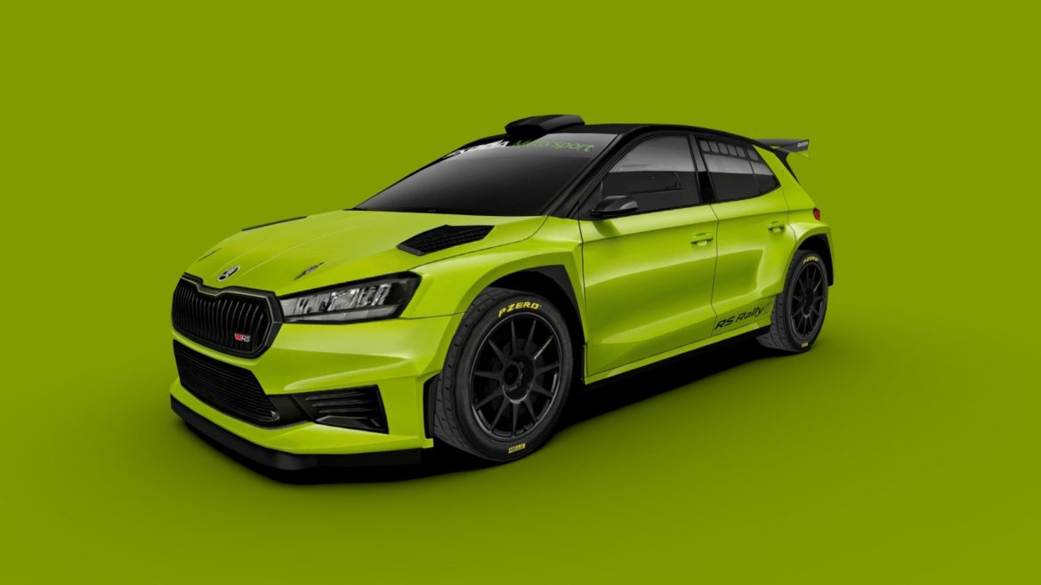 Skoda Fabia 3d Model - Skoda Fabia RS Rally2 2023 low-poly 3D model with realistic textures for games and simulations