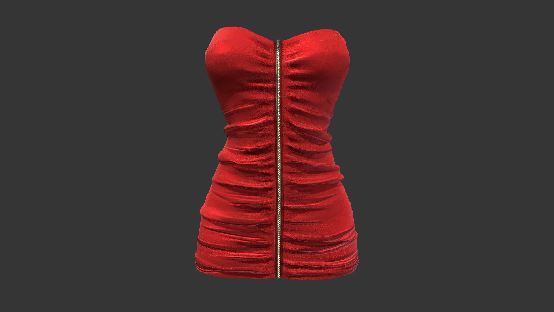 Strapless Ruched Mini Dress