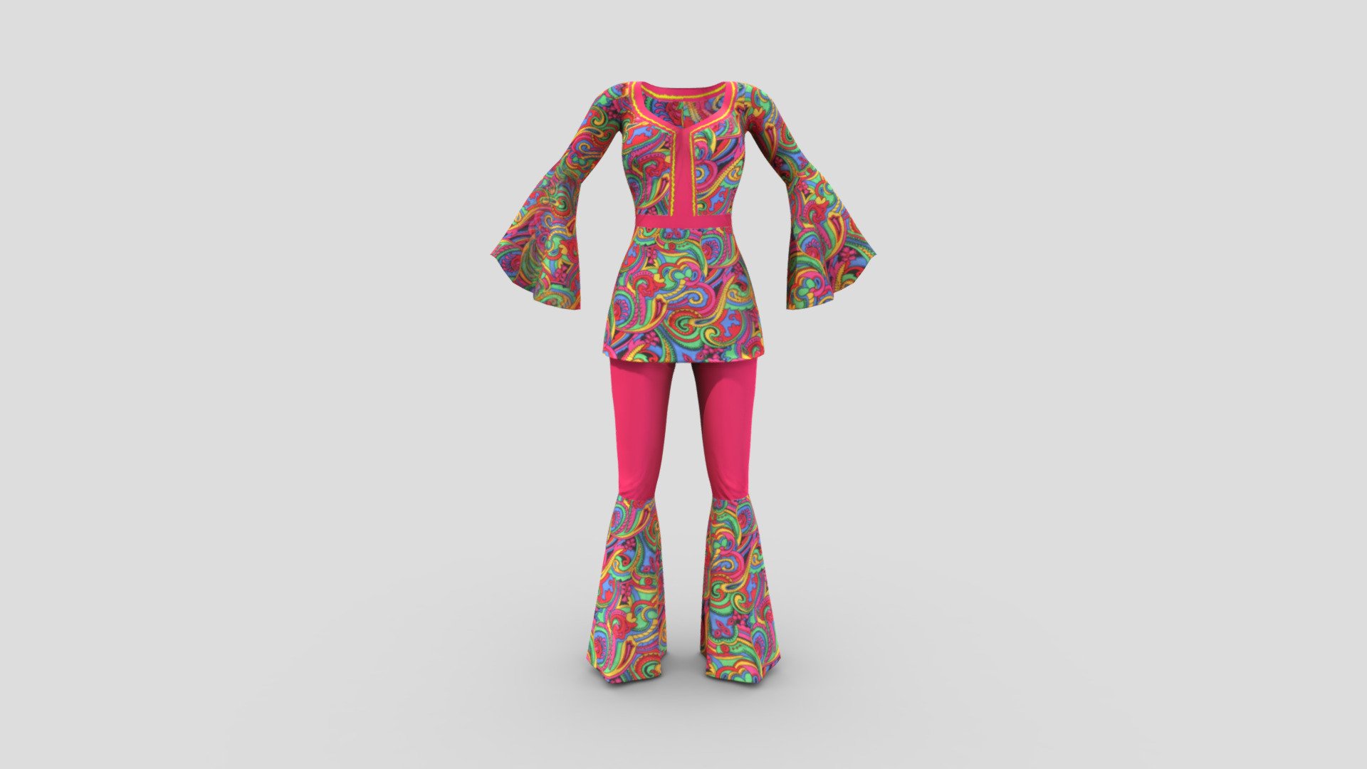 Tie Dye Hippi Boho Outfit Costume