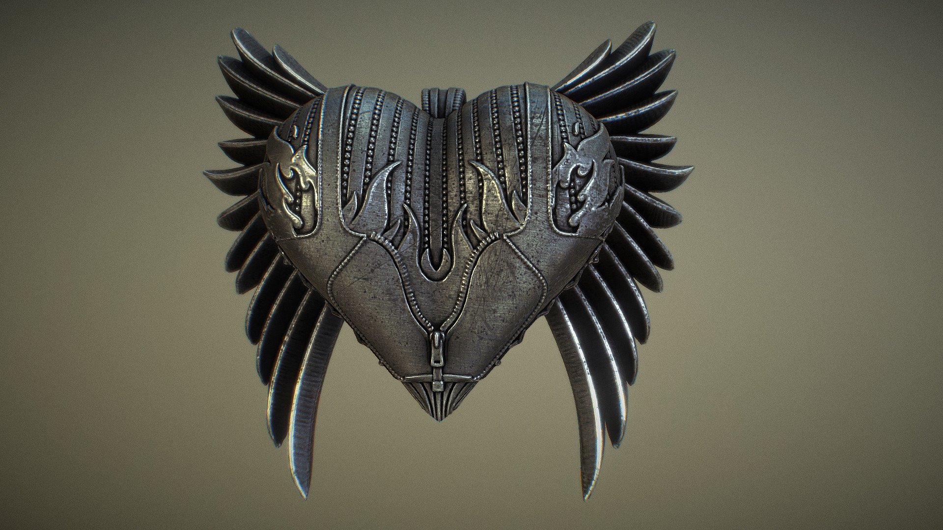 Winged Heart Pendant