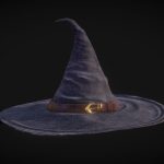 wizard witch hat 3d model
