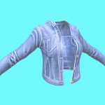 woman denim jacket game ready 3d model
