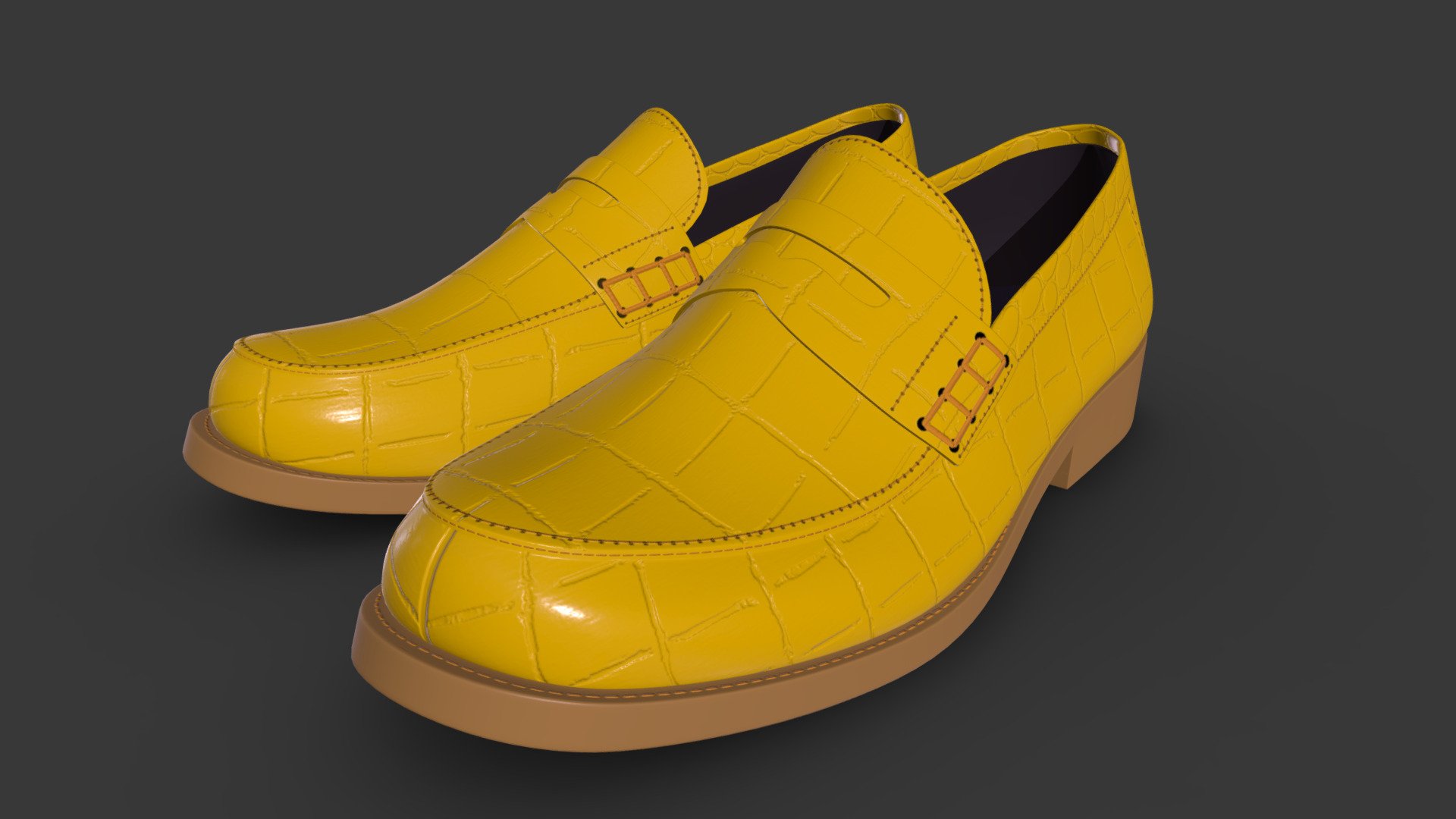 Yellow Leather Loafers Funky Shoes