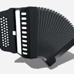 accordion 3d model