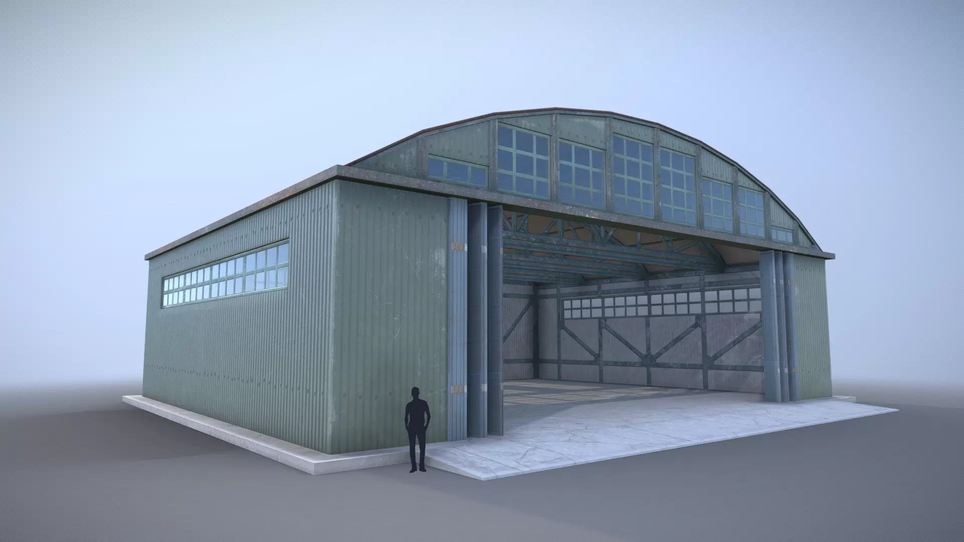 Airport Hangar SmallHangar 01 open
