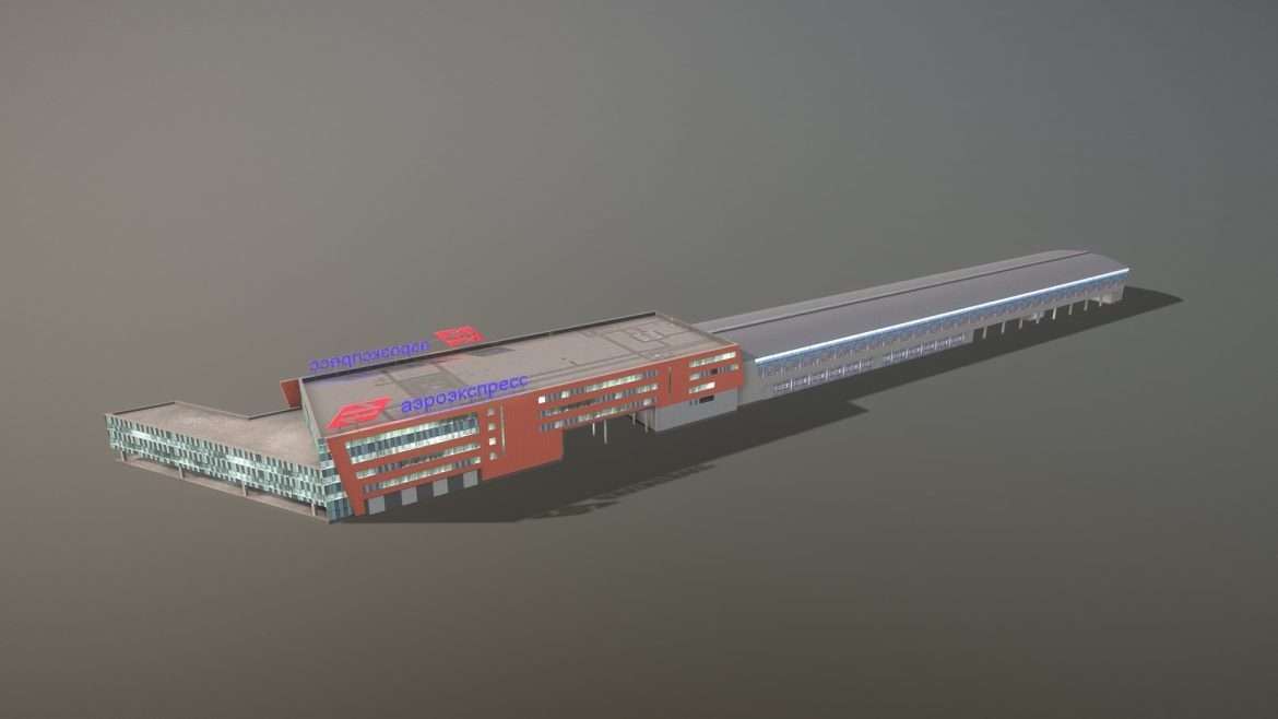 airport railroad station uuee aeroexpress 3d model