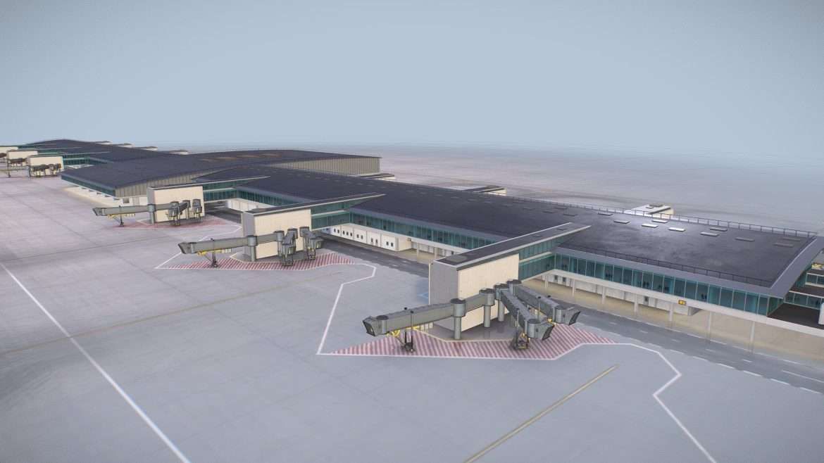 airport terminal satellite4 lfpg 3d model