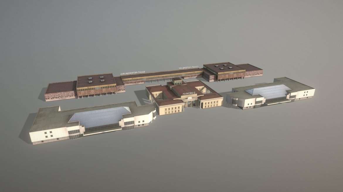 airport terminal ulli terminal pulkovo2 3d model