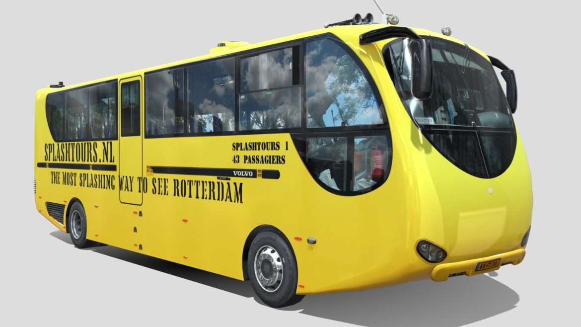 amphibian splash tours bus 3d model