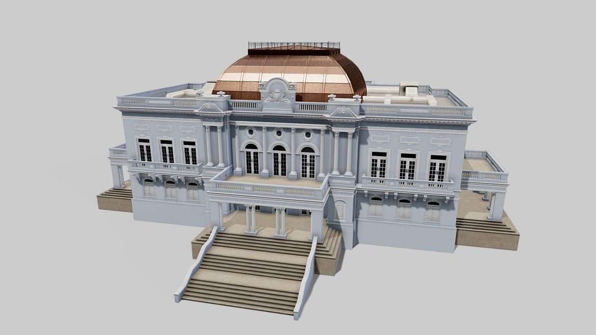 antiguo casino de puerto rico 3d model