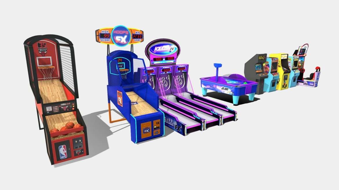 arcade machines 3d model