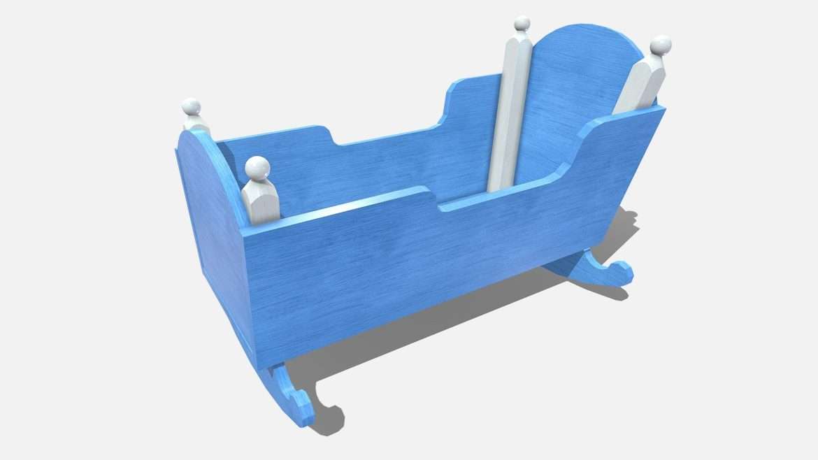baby cradle 3d model