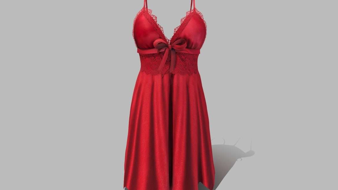 babydoll cami dress 3d model