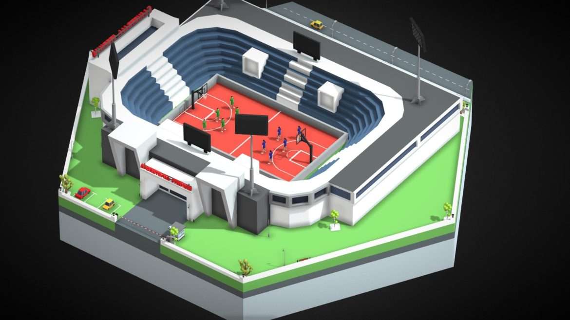 basketball stadium pack 3d model