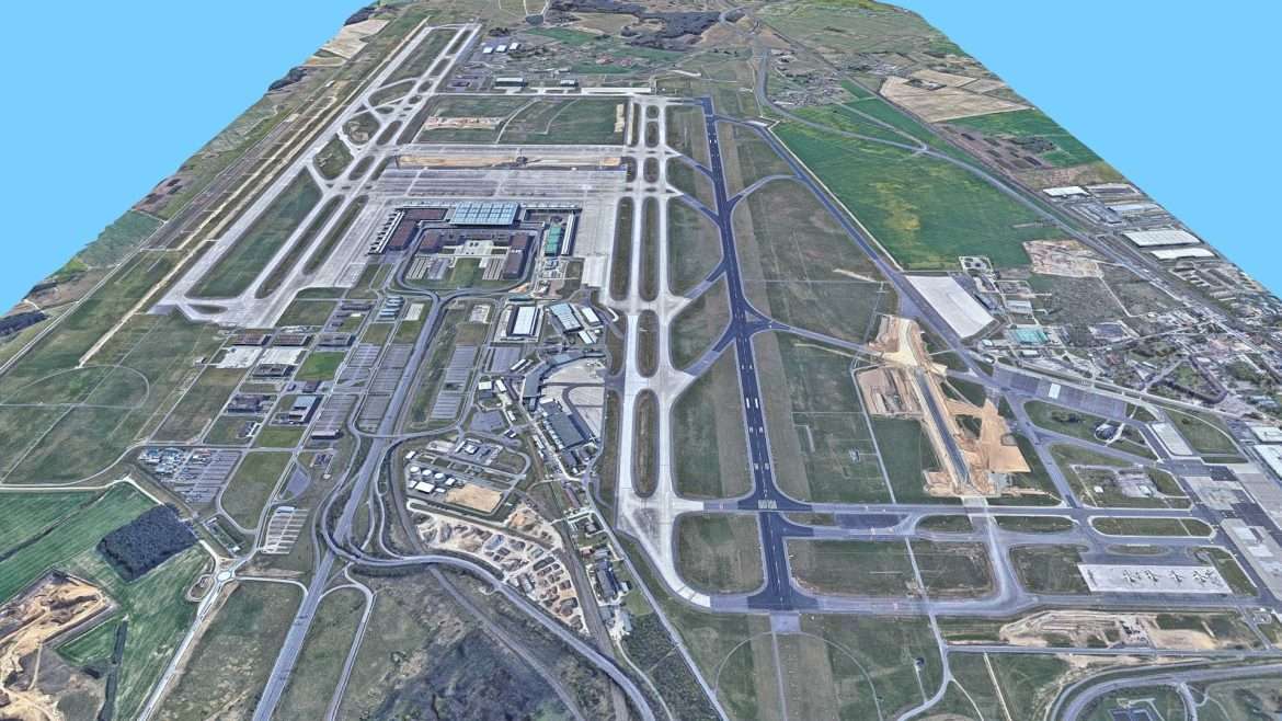 berlin airport runway germany 3d model