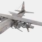 c 130 military cargo plane 3d model