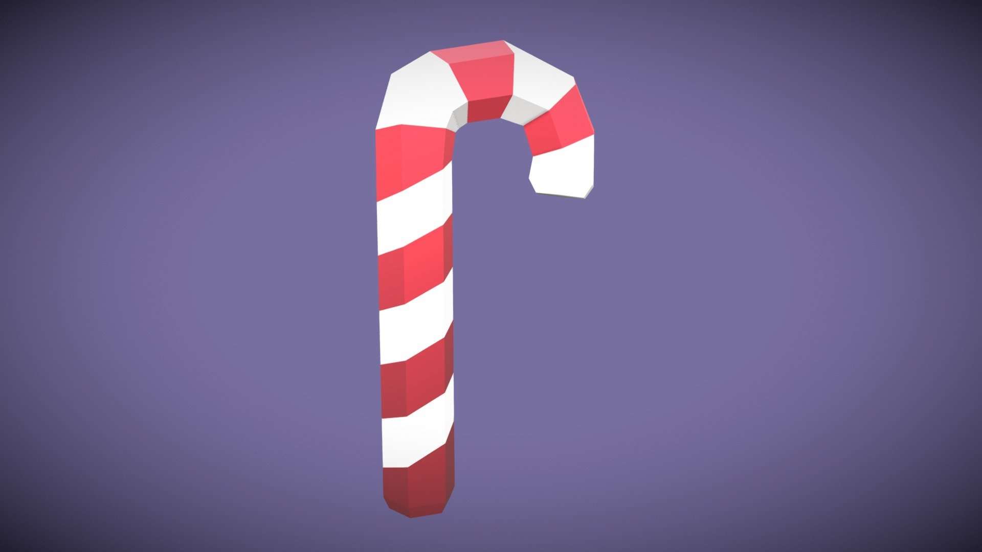 Candy cane low poly