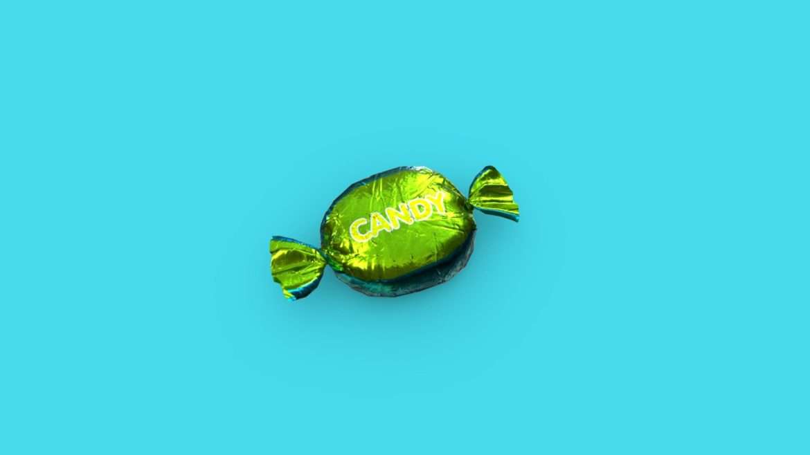 Candy Game Assets 3d Model - Low poly wrapped candy game assets 3d model with PBR textures for game development