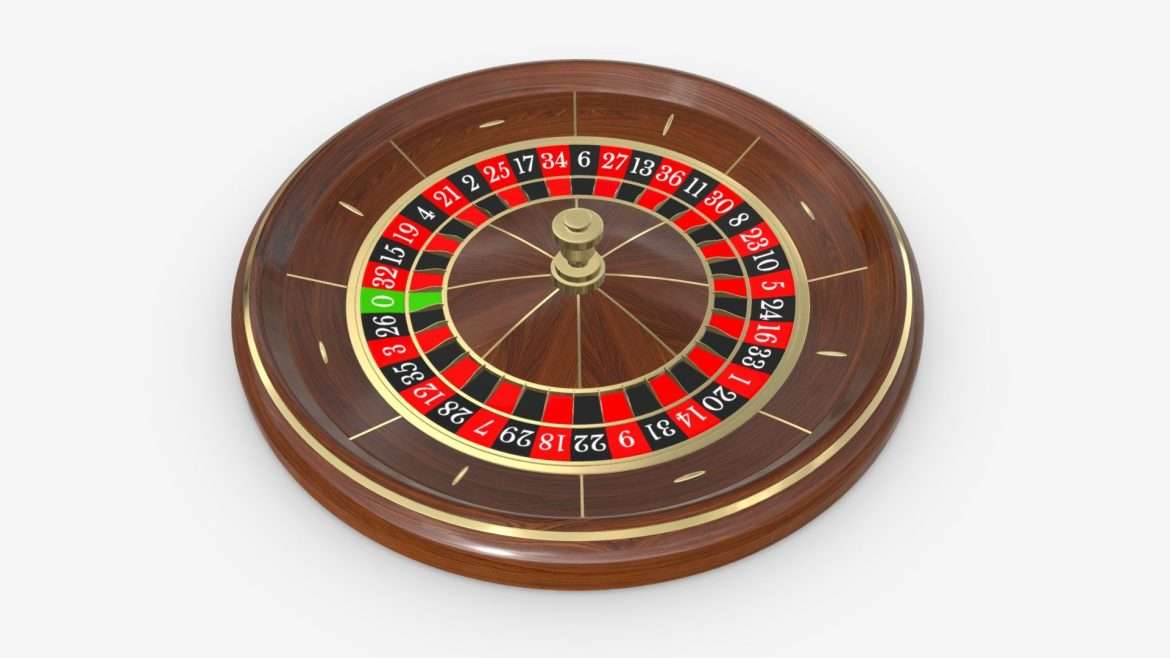 casino roulette wheel 01 3d model