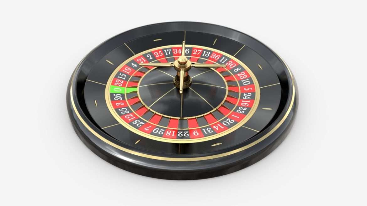 casino roulette wheel 02 3d model
