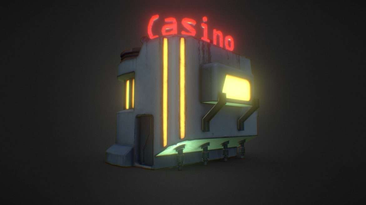 casino sci fi building space station tycoon 3d model