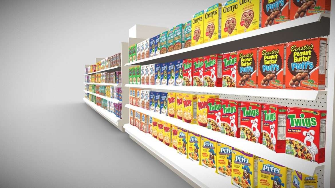 cereal aisle 3d model