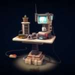 cgma coffee machine sci fi prop 3d model