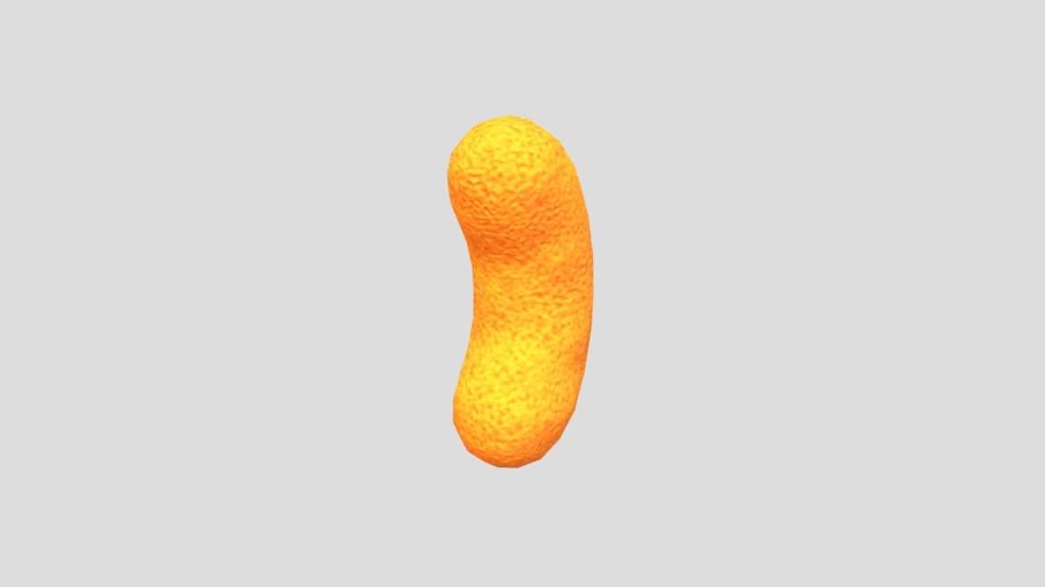 cheese puff snack 3d model