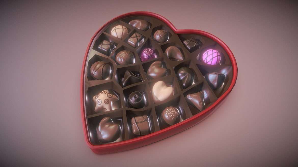 chocolate box 3d model