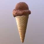 Chocolate Ice Cream Cone