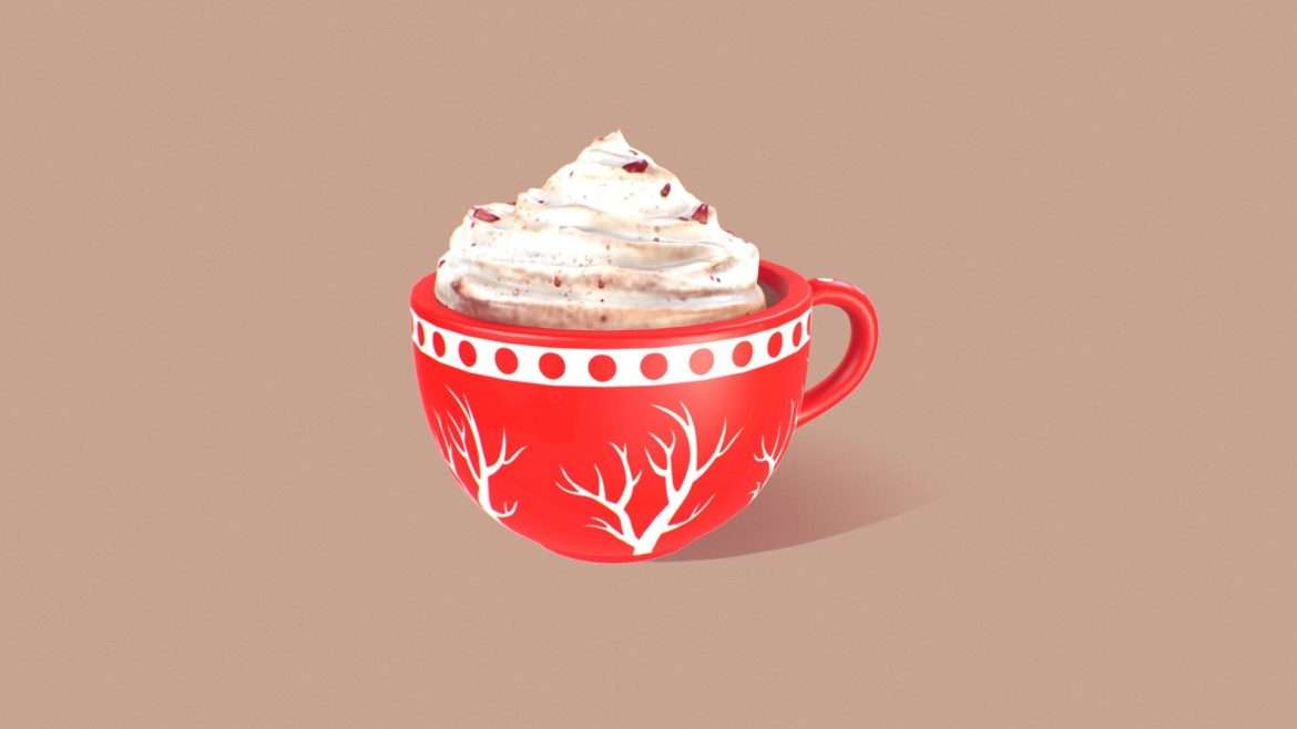 christmas hot chocolate 3d model