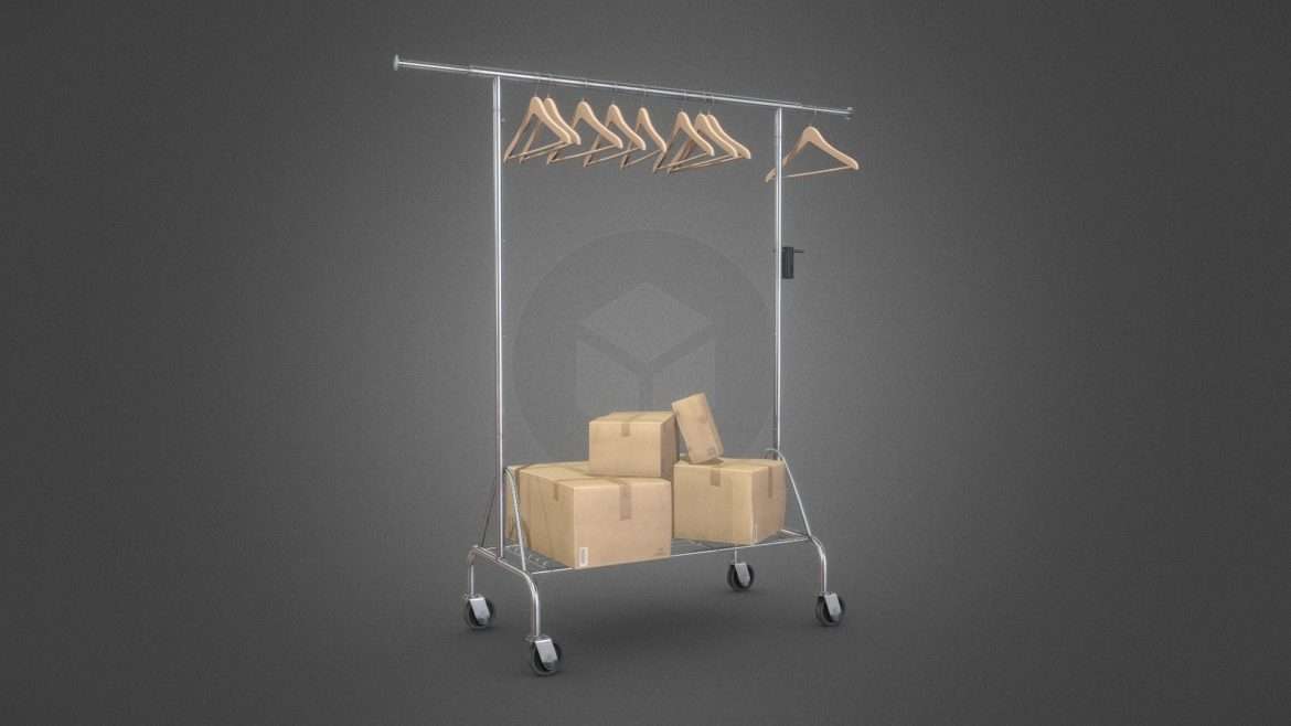 clothes rack 3d model