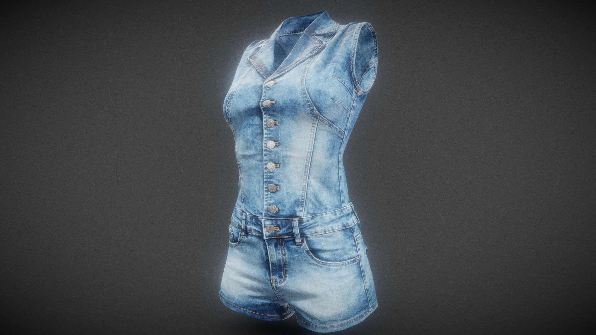 Cloudy Jeans Romper