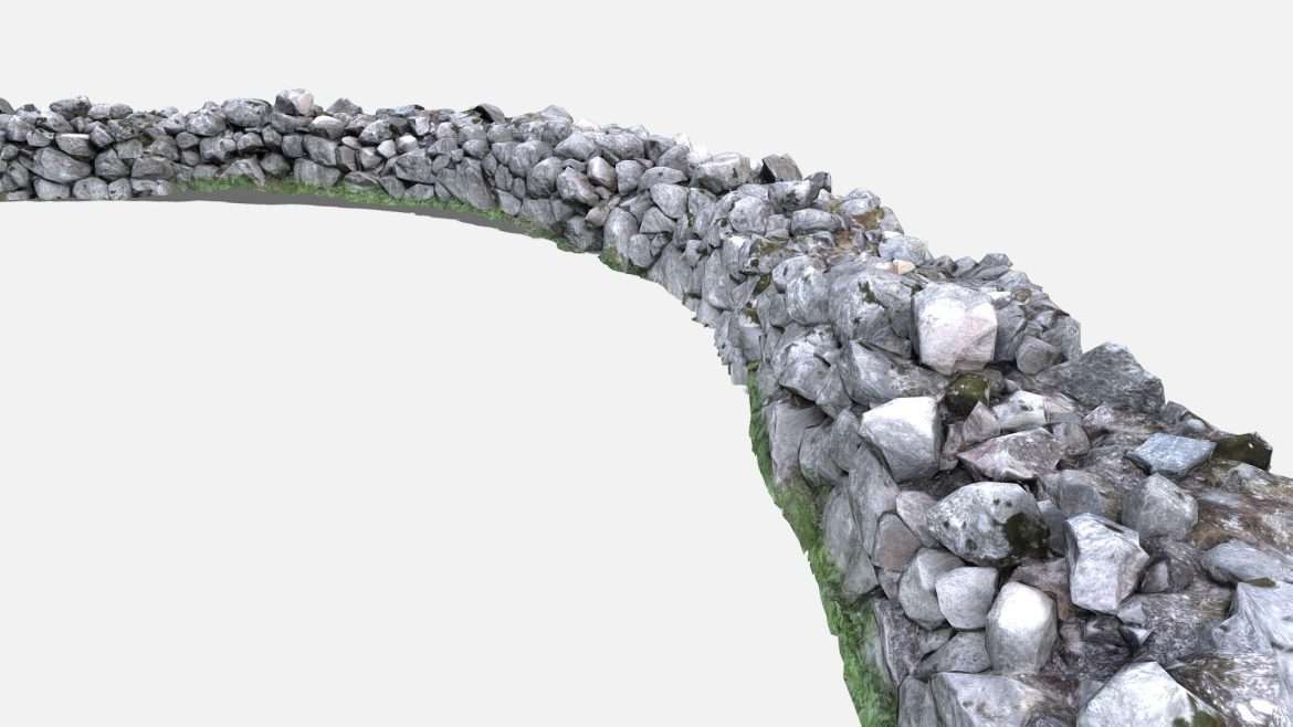 cobbled wall 3d model