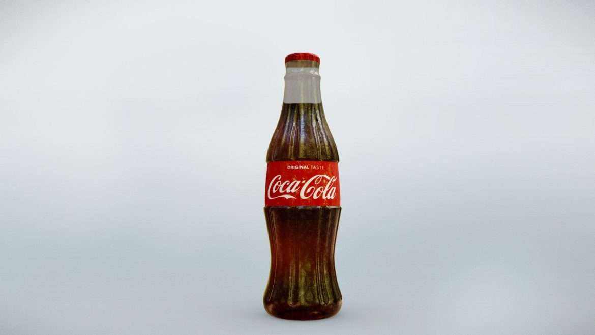 coca cola glass bottle 3d model
