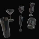 cocktail glasses 3d model
