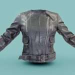 Collarless Leather Jacket