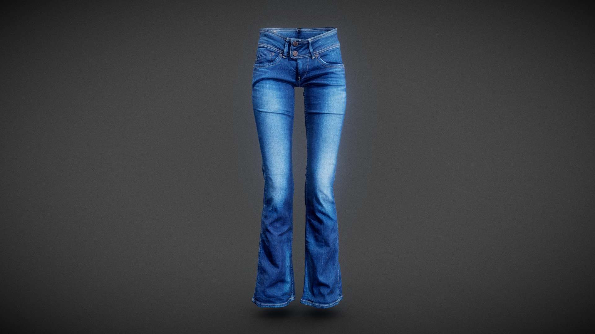 Dark Blue Jeans Long Trousers