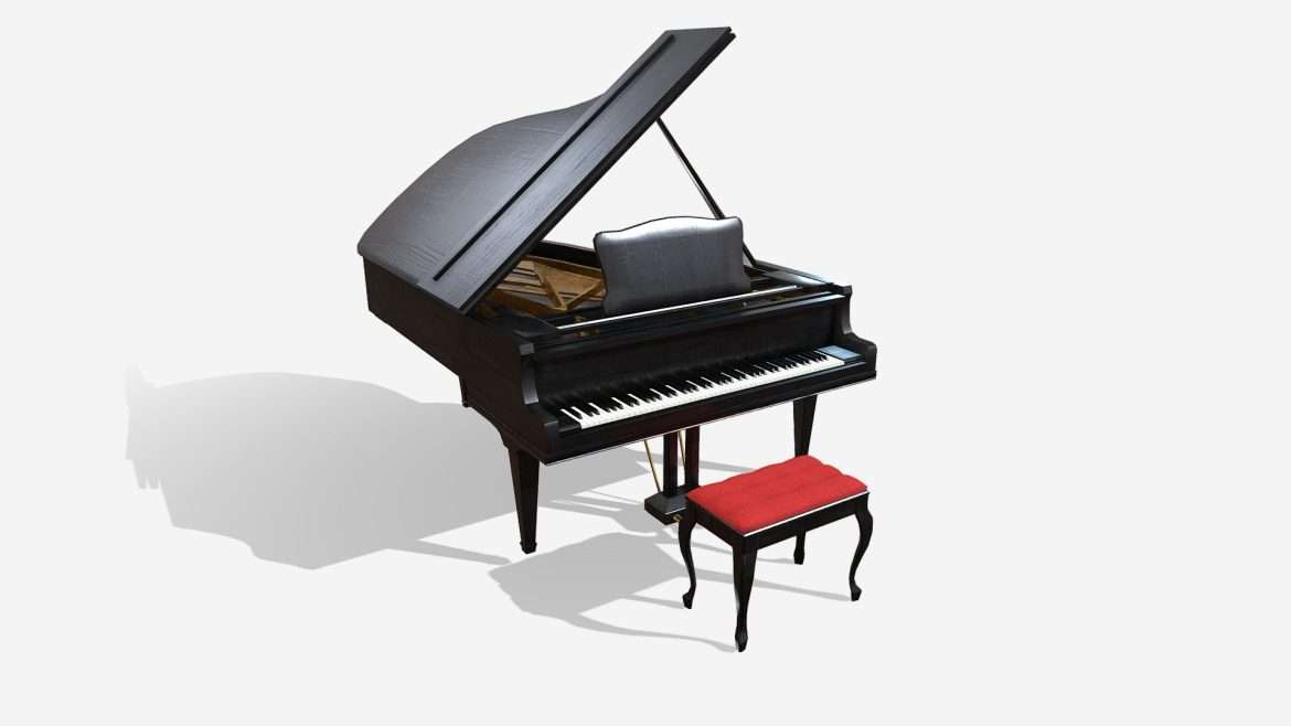 dark piano 3d model
