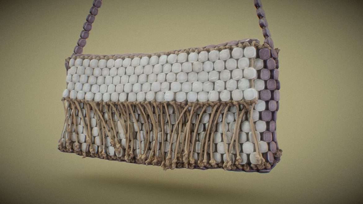 decorated handbag 3d model