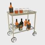 drinks trolley cart 2 3d model