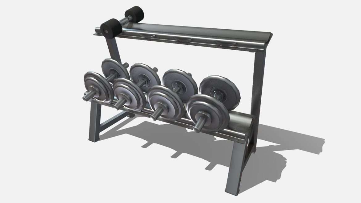 dumbbell rack 3d model