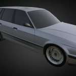 e34 touring lowpoly 3d model